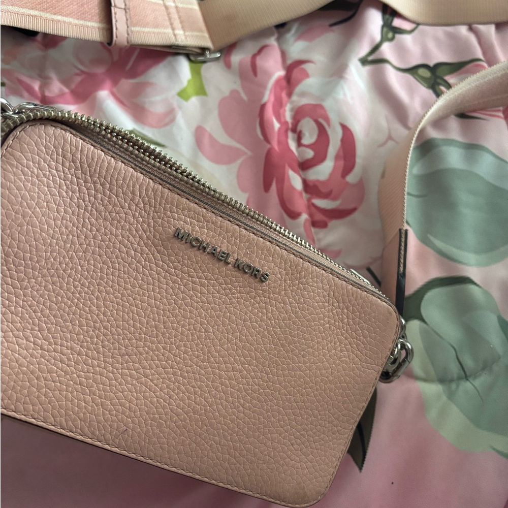 Michael Kors Pink Pebbled Leather Crossbody